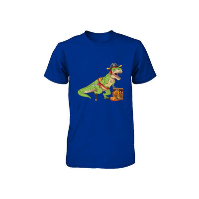 Dinosaurs T-Rex Pirate Halloween Saurus For Kids Youth-Youth Shirt-