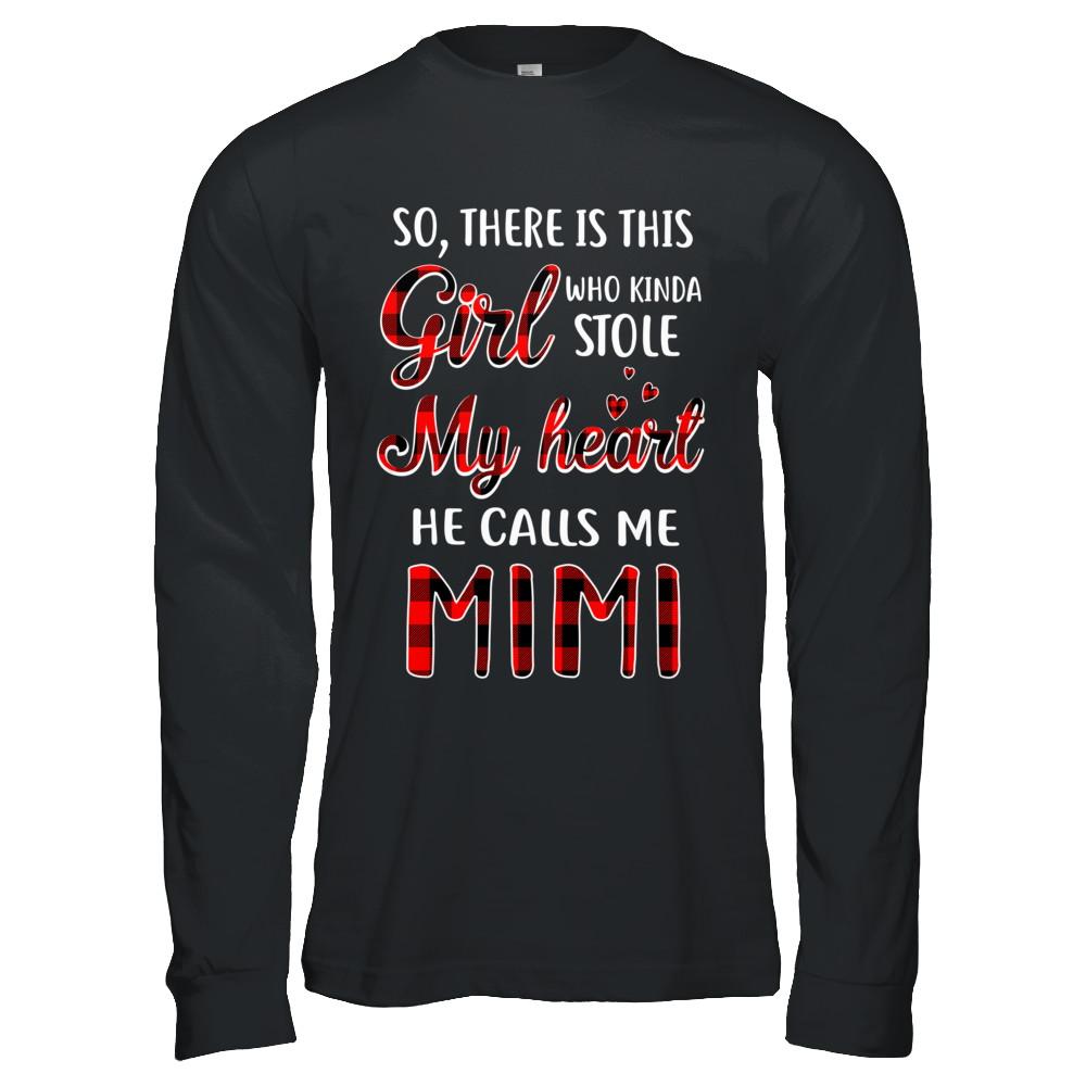 This Girl Who Kinda Stole My Heart He Calls Me Mimi-T-Shirt & Hoodie-Long Sleeve T-Shirt-Black