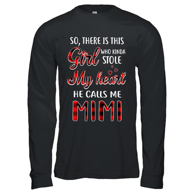 This Girl Who Kinda Stole My Heart He Calls Me Mimi-T-Shirt & Hoodie-Long Sleeve T-Shirt-Black