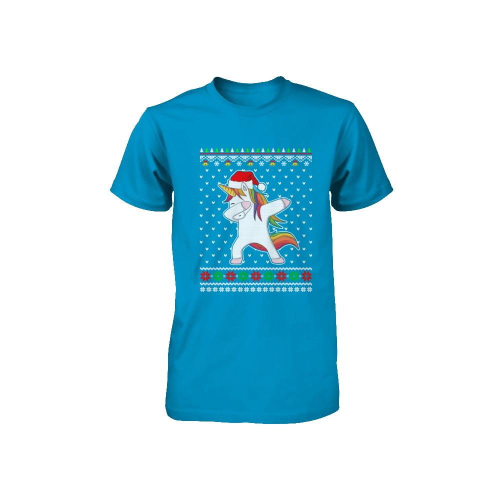 Dabbing Tangled Lights Ugly Christmas Sweater Girls Youth-Youth Shirt-