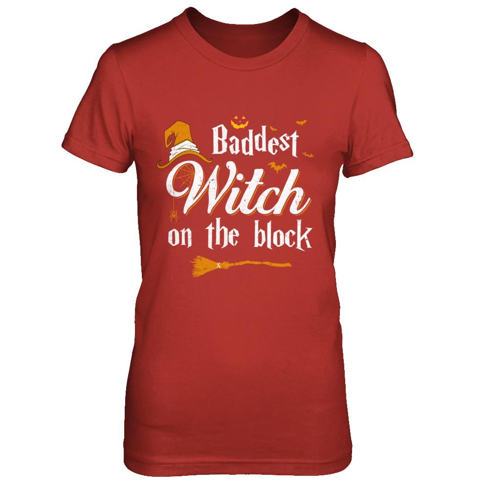 Baddest Witch On The Block-T-Shirt & Sweatshirt-Women's T-Shirt-Red