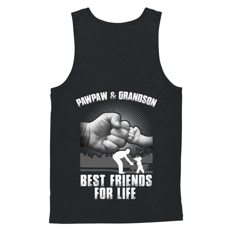 Pawpaw And Grandson Best Friends For Life-T-Shirt & Hoodie-Unisex Tank-Black