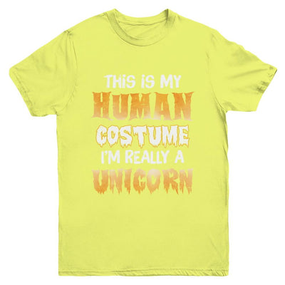 This Is My Human Costume Unicorn Halloween Youth-Youth Shirt-Youth T-Shirt-Daisy