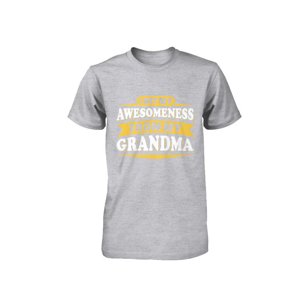 I Get My Awesomeness From My Grandma Youth-Youth Shirt-Youth T-Shirt-Athletic Heather