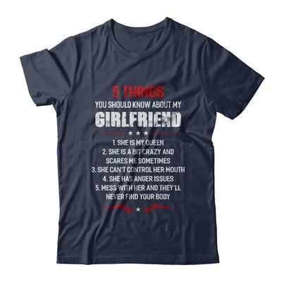 5 Things You Should Know About My Girlfriend Boyfriend-T-Shirt & Hoodie-Classic T-Shirt-Navy