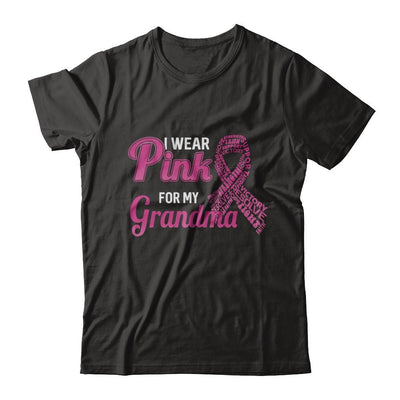 I Wear Pink For My Grandma Breast Cancer Awareness-T-Shirt & Hoodie-Premium T-Shirt-Black
