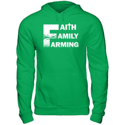 Faith Family Farming Farmer-T-Shirt & Hoodie-Pullover Hoodie-Irish Green