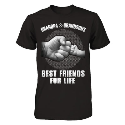 Grandpa And Grandsons Best Friends For Life-T-Shirt & Hoodie-Classic T-Shirt-Black