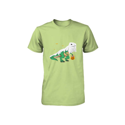 Halloween T Rex Dinosaur Ghost Trick Or Treat Youth-Youth Shirt-Toddler T-Shirt-Key Lime