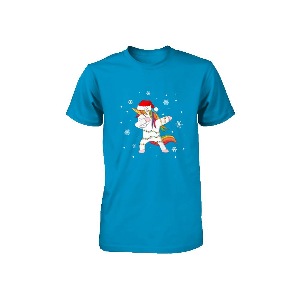 Dabbing Unicorn Ugly Christmas Sweater Girls Youth-Youth Shirt-