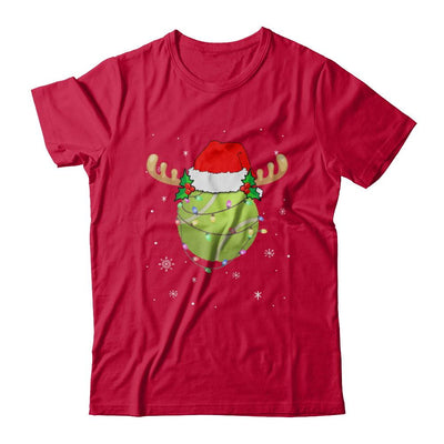 Santa Hat Tennis Reindeer Christmas Gifts-T-Shirt & Sweatshirt-Classic T-Shirt-Red