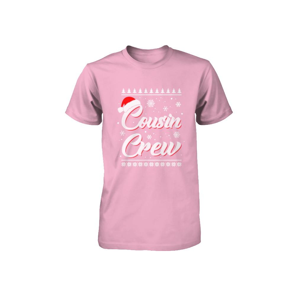 Matching Family Christmas Cousin Crew Ugly Sweater Youth-Youth Shirt-Toddler T-Shirt-Pink