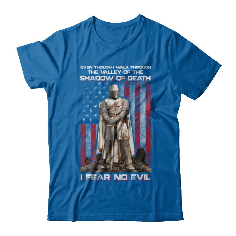 Knight Templar I Walk Through Shadow Of Death I Fear No Evil-T-Shirt & Hoodie-Classic T-Shirt-Royal