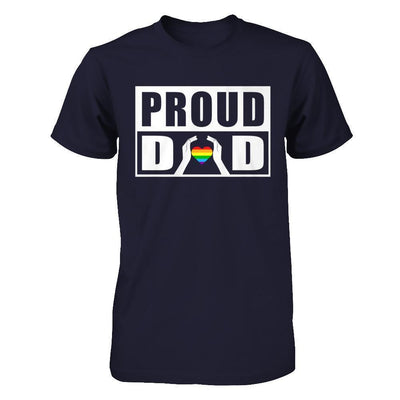 Proud Dad Lgbt Gay Lesbian Pride-T-Shirt & Hoodie-Premium T-Shirt-Midnight Navy