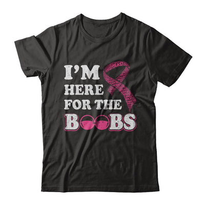 I'm Here For The Boobs Breast Cancer-T-Shirt & Hoodie-Premium T-Shirt-Black
