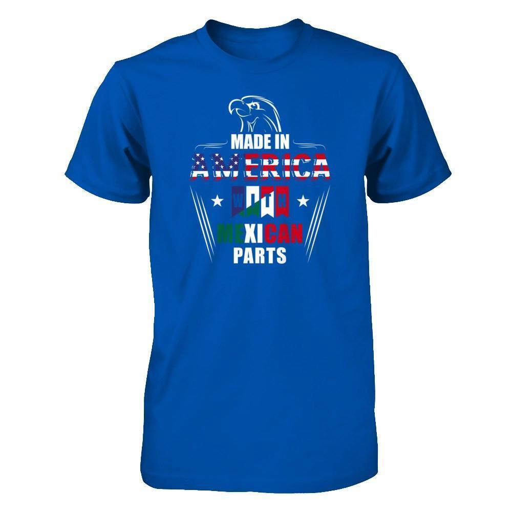 Made In America With Mexican Part-T-Shirt & Hoodie-Premium T-Shirt-Royal