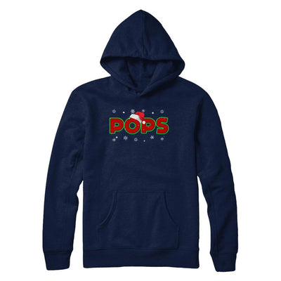 Pops Christmas Santa Ugly Sweater Gift-T-Shirt & Sweatshirt-Pullover Hoodie-Navy