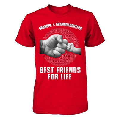 Grandpa And Granddaughters Best Friends For Life-T-Shirt & Hoodie-Premium T-Shirt-Red
