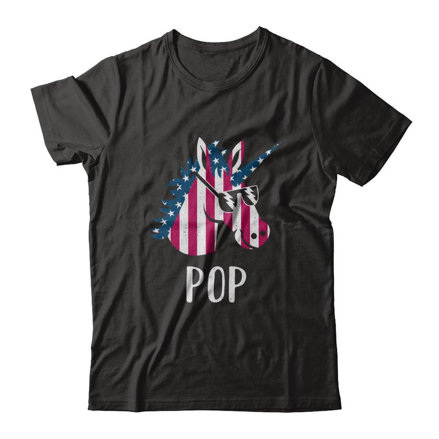 Patriotic Pop Unicorn Americorn 4Th Of July-T-Shirt & Hoodie-Classic T-Shirt-Black