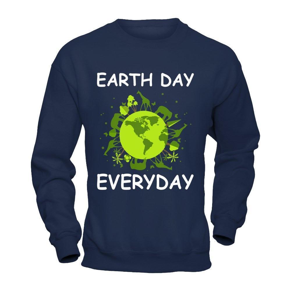 Trees And Plants On Earth Day Everyday 20178-T-Shirt & Hoodie-Crewneck Sweatshirt-Navy