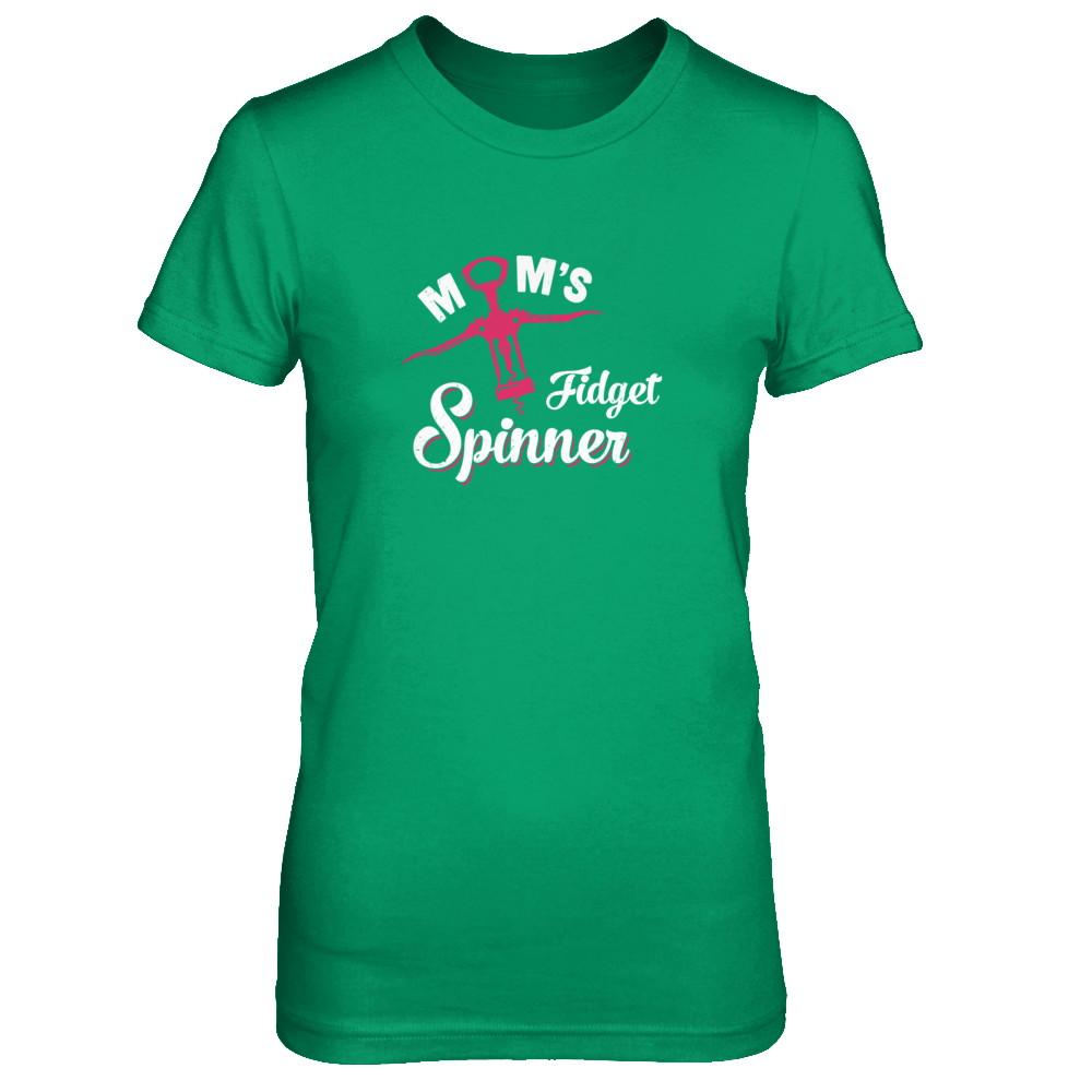 Mom's Fidget Spinner Wine Lover-T-Shirt & Tank Top-Women's T-Shirt-Irish Green