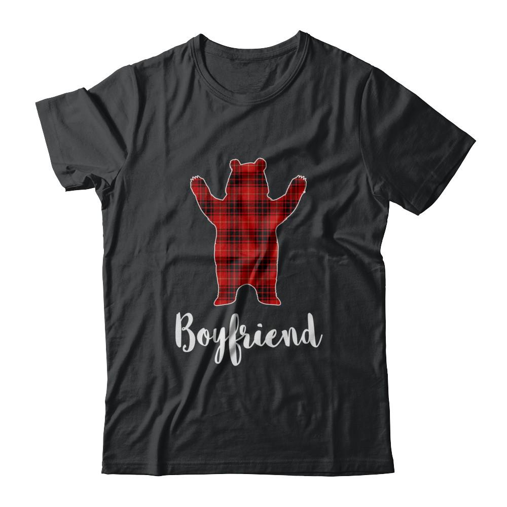 Red Boyfriend Bear Buffalo Plaid Family Christmas Pajamas