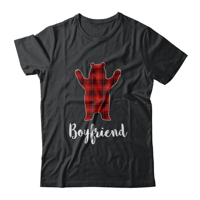 Red Boyfriend Bear Buffalo Plaid Family Christmas Pajamas-T-Shirt & Sweatshirt-Classic T-Shirt-Black