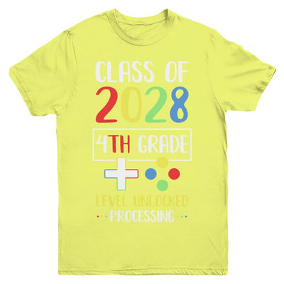 Class Of 2028 4th Grade Level Unlock Gaming Back Go School Youth-Youth Shirt-Youth T-Shirt-Daisy