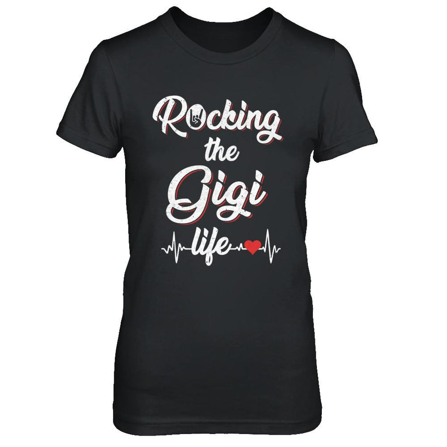 Rocking The Gigi Life Mothers Day Gifts-T-Shirt & Hoodie-Women's T-Shirt-Black