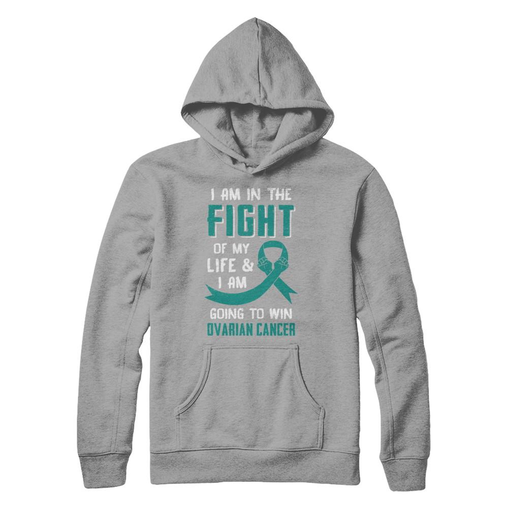 I'm In The Fight Of My Life And Win Ovarian Cancer-T-Shirt & Hoodie-Pullover Hoodie-Light Steel