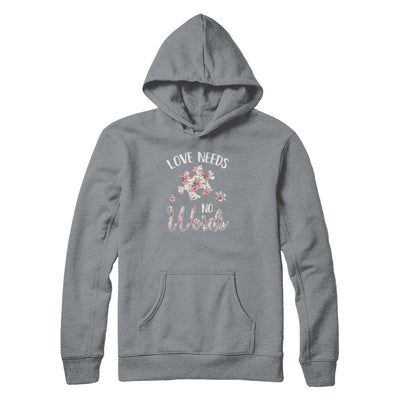 Love Needs No Word Autistic Sign Autism Awareness-T-Shirt & Tank Top-Pullover Hoodie-Light Steel