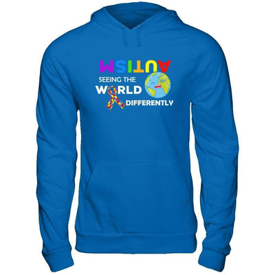 Autism Seeing The World Differently-T-Shirt & Hoodie-Pullover Hoodie-Royal