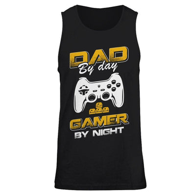 Dad By Day Gamer By Night-T-Shirt & Hoodie-Unisex Tank-Black