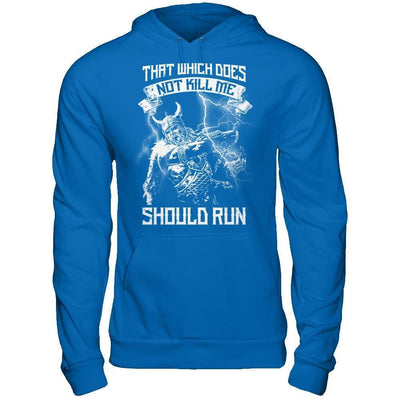 Viking That Which Does Not Kill Me Should Run-T-Shirt & Hoodie-Pullover Hoodie-Royal