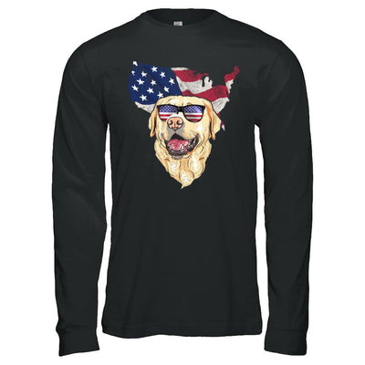 Funny Patriot Labrador Dog 4Th Of July American Flag-T-Shirt & Hoodie-Long Sleeve T-Shirt-Black