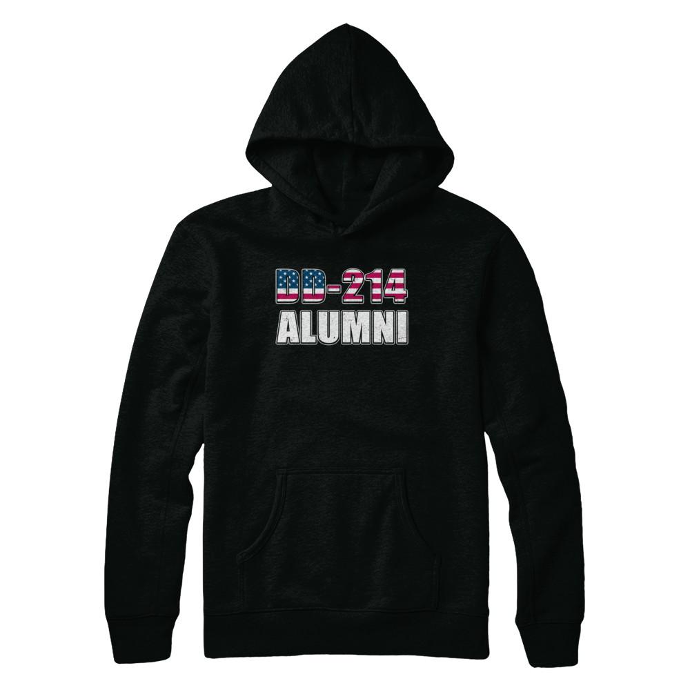 Military DD-214 Alumni Vintage American US Veteran-T-Shirt & Hoodie-Hanes - Heavyweight Pullover Hoodie-Black