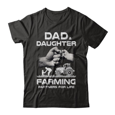 Farmer Dad And Daughter Farming Partners For Life Fathers Day-T-Shirt & Hoodie-Classic T-Shirt-Black