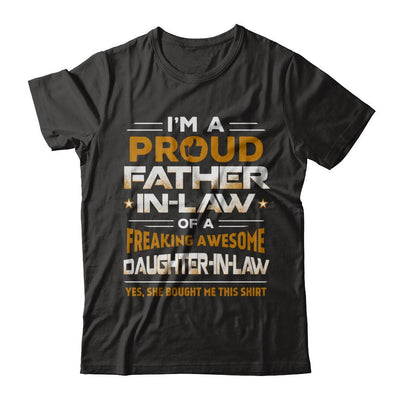 Proud Father-In-Law Freaking Awesome Daughter-In-Law-T-Shirt & Hoodie-Classic T-Shirt-Black