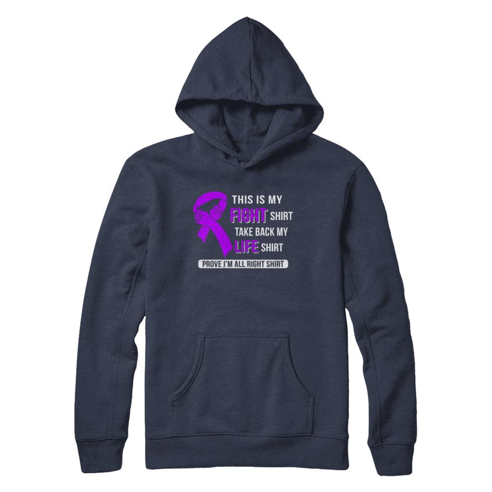 This Is My Fight Alzheimer's Lupus Pancreatic Awareness-T-Shirt & Hoodie-Pullover Hoodie-Navy