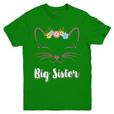 Kitty Cat Big Sister I'm Going To Be A Big Sister Youth-Youth Shirt-Youth T-Shirt-Irish Green