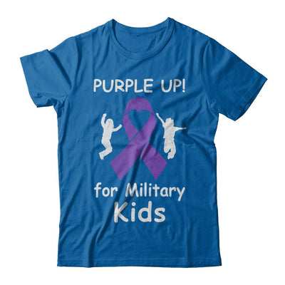 Purple Up For Month Of The Military Kids-T-Shirt & Hoodie-Classic T-Shirt-Royal