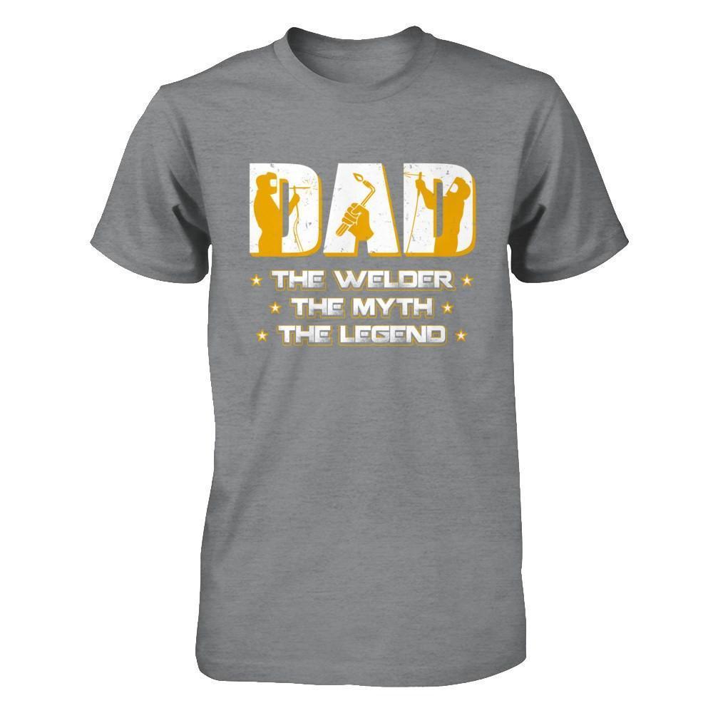 Dad The Welder The Myth The Legend-T-Shirt & Hoodie-Classic T-Shirt-Sport Grey