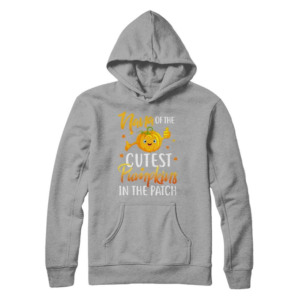 Halloween Nana Of Cutest Pumpkins In The Patch-T-Shirt & Hoodie-Pullover Hoodie-Light Steel