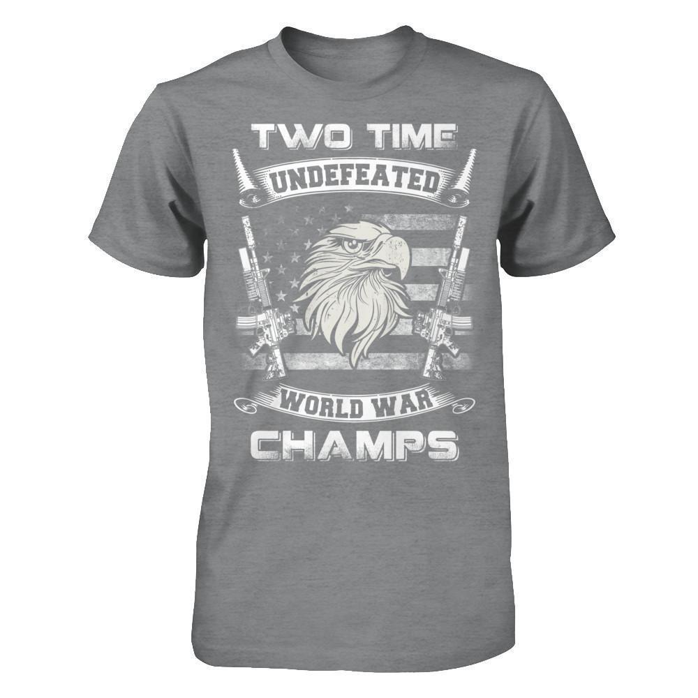 Ww1 Ww2 Champions 2 Time Undefeated World War Champs-T-Shirt & Hoodie-Classic T-Shirt-Sport Grey