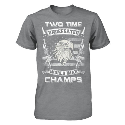 Ww1 Ww2 Champions 2 Time Undefeated World War Champs-T-Shirt & Hoodie-Classic T-Shirt-Sport Grey