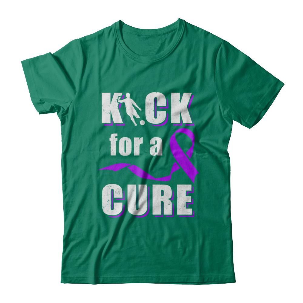Kick For A Cure Soccer Alzheimers Pancreatic Lupus Awareness-T-Shirt & Hoodie-Classic T-Shirt-Kelly Green