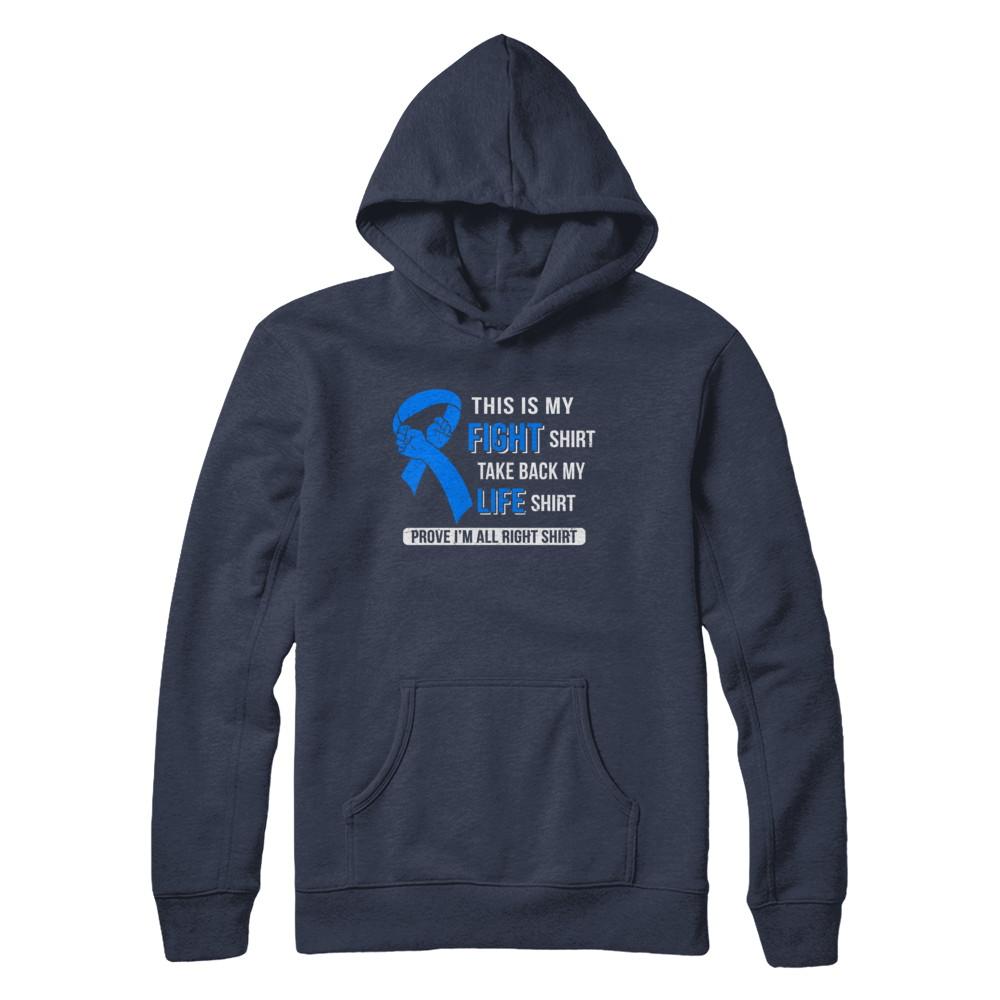 This Is My Fight Colon Cancer Awareness-T-Shirt & Hoodie-Pullover Hoodie-Navy