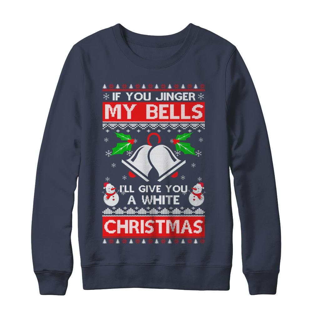 Jingle My Bells Funny Adult Christmas Xmas-T-Shirt & Sweatshirt-Crewneck Sweatshirt-Navy