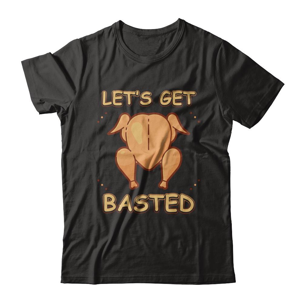 Let's Get Basted Thanksgiving-T-Shirt & Sweatshirt-Premium T-Shirt-Black