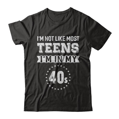 Vintage I'm Not Like Most Teens I'm In My 40s Birthday-T-Shirt & Hoodie-Premium T-Shirt-Black